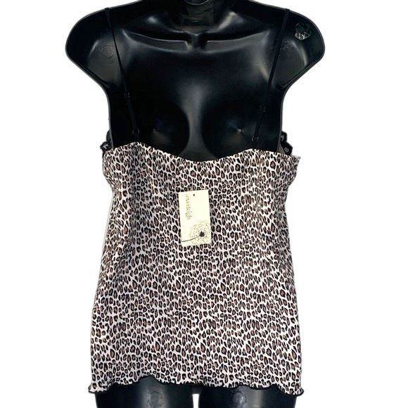 Everleigh Animal Print Cami Cream Brown Size Small NWT - Picture 5 of 11